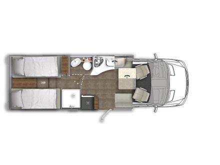 Půdorys - Contura 766 EF Mercedes