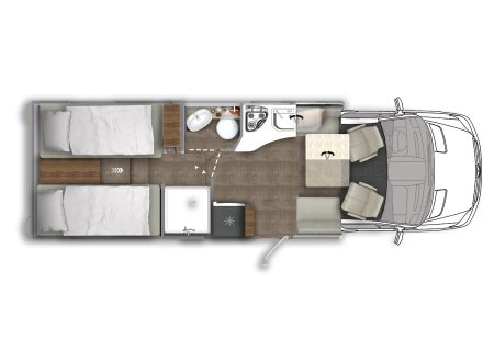 Půdorys - CONTURA 766 EF Comfort
