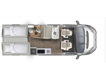Půdorys - Eura Mobil Van 635 EB